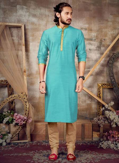 Sea Green MANGALAM Latest Designer Function Wear Traditional Dupian Silk Kurta Churidar Pajama Redymade Collection MM-7